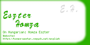 eszter homza business card